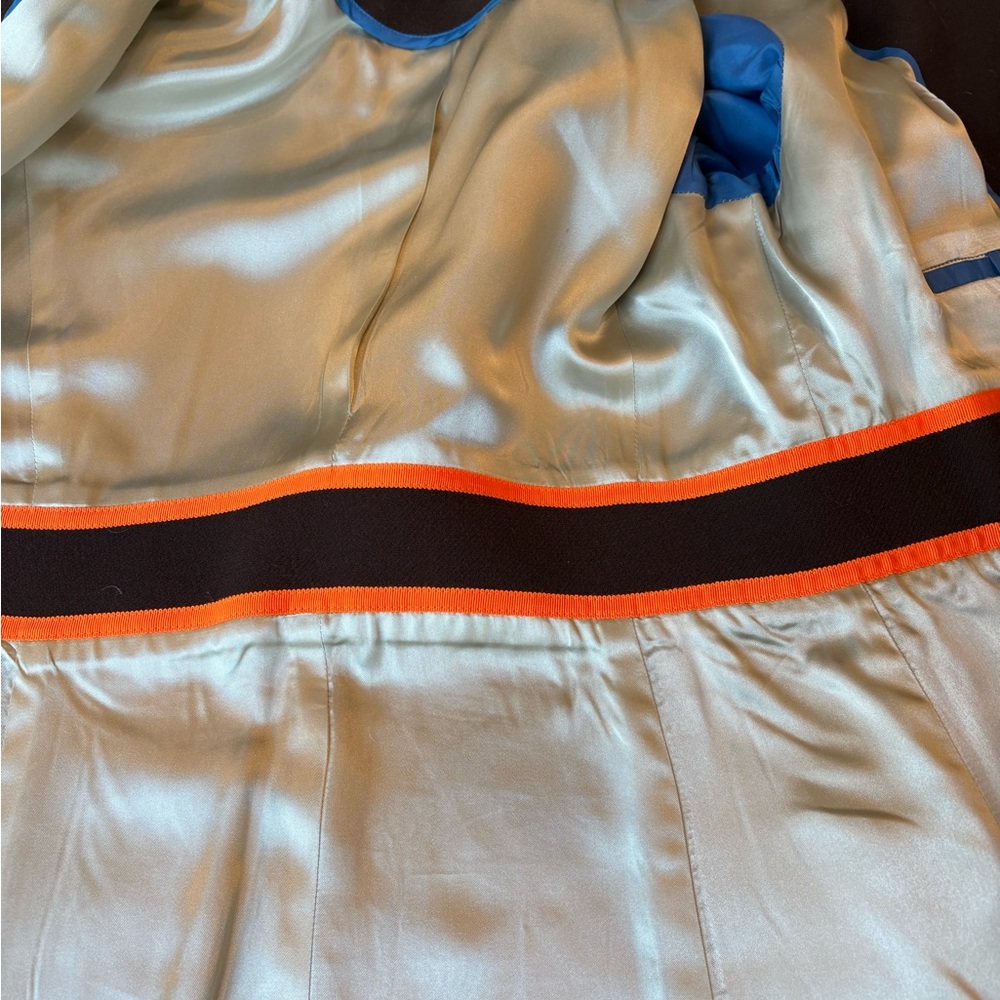 J. Crew Brown Lady day Coat with Blue Lining - Picture 7 of 8